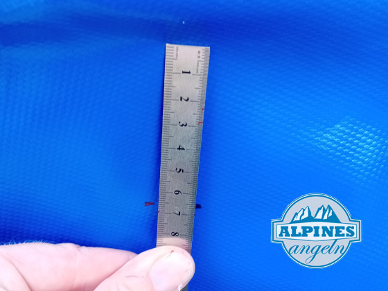 Alle 50cm außen 7cm unter dem Rand anzeichnen