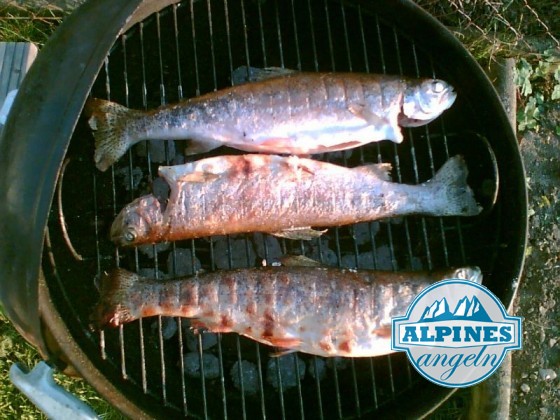 Die drei Forellen auf dem Grill